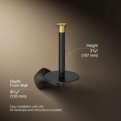 Occasion Vertical Toilet Paper Holder With No-Fuss Easy-Access Spindle, Premium Metal Construction, Corrosion-Resistant Finish