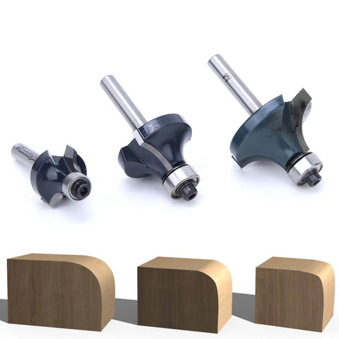 Hot New 3 Piece 1/4 Inch Shank Carbide Router Bit Set With Bearing Guide for smooth chamfering on MDF and plywood.
