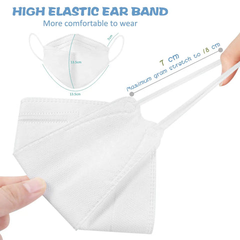 Kids KF94 Disposable Masks With Fish Mouth Design, high elastic ear band, four-layer protection, breathable, hand holding mask