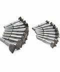 Meichoon Forstner drill bit set, 15–35 mm, 16 pcs, carbide HSS bits, two bundles shown