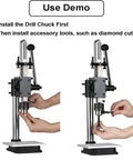 Demonstration of Leather Hole Puncher Hand Tool, Heavy Duty Manual Press For DIY Leather Craft with adjustable chuck installation