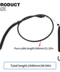 Deck Engagement Cable Kit Replacement For Craftsman, Troy-Bilt, Huskee And MTD Lawn Tractors showing cable length