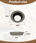 Product size diagram of Heavy Duty 10 Pack 8.9 Mm Round Carbide Cutting Inserts For Indexable Lathe Tools, showing dimensions.