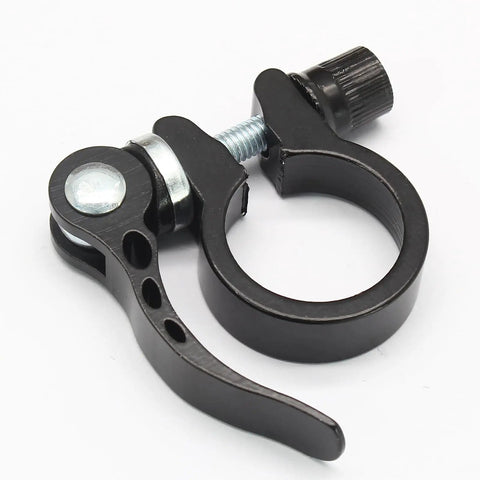 31.8mm Aluminum Bicycle Seat Post Clamp Quick Release Collar Type 1 Hollow Ergonomic Design Lightweight and Secure Black