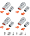 32 Piece 2 Pin Waterproof Automotive Connector Kit With Four Sets Including Plugs And Receptacles Size 12 Contact Pins