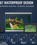 49.2 Ft Semi-Rigid Endoscope Camera With Light, Boss-Grade 1080P HD Borescope With 4.3 Inch IPS Screen, IP67 Waterproof in aquarium