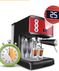 Compact Espresso Machine With Milk Frother And Direct Button Controls, Two Cup Capacity, Large 1.7 Liter Water Tank, Fast Brew