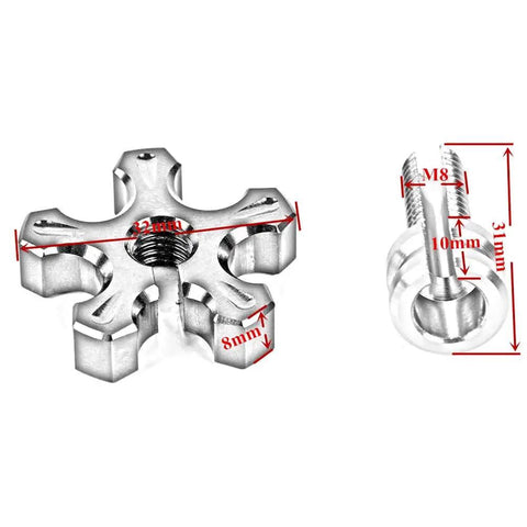 Aluminum Clutch Cable Adjuster For Motorcycle M8 1.25 Thread Orange Finish Durable Lightweight Wire Tensioner For Brake And Clutch Cables Replacement Upgrade