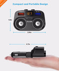 Dual Cigarette Lighter Splitter Car Charger With Independent Switches 200W Peak Power USB C PD 3.0 in hand showing dimensions.