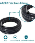 Automotive Silicone Vacuum Hose 10 Ft 3 Eighth Inch ID Vacuum Line 130 PSI Max Pressure High Temp Durable Tubing For Engine Bay Performance Beefed Up And Easy Fit shown coiled