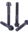 4 Pack Beefy Titanium Bolts M5x35mm With Tapered Head Allen Hex Screws Black High Strength Grade 5 6Al4V Titanium Alloy Lightweight