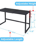 Expandable 110 Lbs Heavy Duty Metal Shelving Unit For Pots N Pans, Microwave And Small Appliances, Adjustable Length From 18.2 To 28.9 Inches With 11.6, 14 Or 16.3 Inch Mounting Heights, Ideal Kitchen Garage Pantry Closet Organization shown with adjustable length and height dimensions.