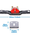 10 Inch Adjustable SpokeShave With Flat Base For Woodworking And Wood Craft Dope Hand Tool With Metal Blade Easy Thickness Lock
