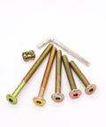 All In One Crib Hardware Replacement Kit With 25 M6x40mm 50mm 60mm 70mm 80mm Socket Cap Screws And Barrel Nuts Galvanized Steel Rust Resistant
