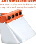 Real Deal Pneumatic Cement Sprayer With Four Hole Nozzle Boss Grade Mortar Gun close-up of 4-hole spray tip for efficient wall rendering.