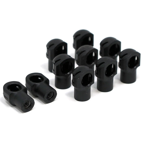 Heavy Duty Kickass Gas Strut End Fittings For 10Mm Ball Stud With Reinforced Metal C Clip Abs Plastic Replacement Hardware For Rv Camper Pickup Truck Garage Door Diy Projects Plus 10 Pack - 10 black ABS caps for M6 lift strut bolts.