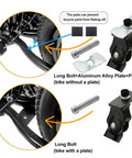 Adjustable Aluminum Bike Kickstand Center Mount For 24 To 29 Inch Mountain, Road, BMX And MTB Bikes, components view