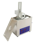 Pro 40KHz Ultrasonic Cleaner With Heater And Timer, 1.72 Gallon Stainless Steel Tank, open lid showing cleaning tools inside.