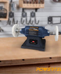 Top Shelf 6 Inch Bench Buffer And Jewelry Polisher Includes Dual Cotton Buffing Wheels For Slick Metal Wood Knife Finishing A No Brainer Pick For Any Backyard Workshop Today on a workbench.