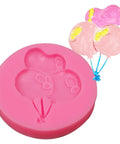Balloon Silicone Molds Set Of 5 For Cake Decorating And Candy Making Hot Air Balloon Fondant Molds showing pink mold with balloon design
