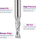SpeTool spiral router bit, up-cut, 3/8 in diameter, 1/2 in shank, solid carbide CNC end mill for wood