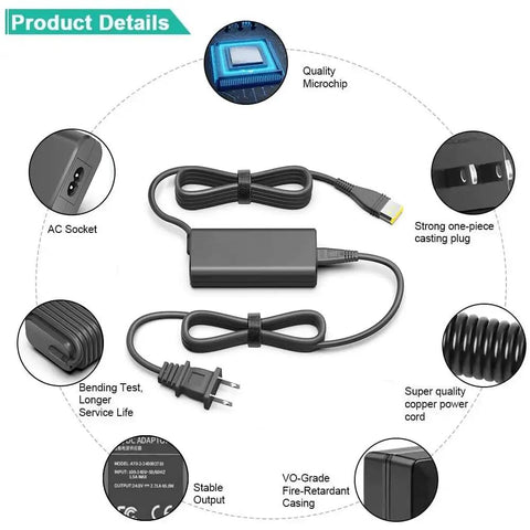 Replacement 24V 65W AC Power Supply for AirSense 11 CPAP Machines with detailed features like copper coil and microchip.