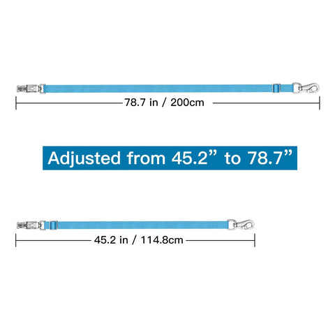 Heavy Duty Nylon Horse Cross Ties With Panic Snap And Bull Snap Built Tough Adjustable 45.2 To 78.7 Inches Durable Trailer Tie