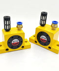 Set Of 2 Pneumatic Air Turbine Vibrators One Eighth Inch Silent Golden Finish Industrial Wheel Type Vibrators For High Speed Eccentric Vibration In Food And Pharmaceutical Applications Durable And Rugged Construction, GT10 units