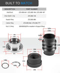 Carbon Seal Drive Line Rebuild Kit With Boot For Sea Doo Jet Ski Models 717 720 787 800 951 SPX XP GTX GSX parts diagram