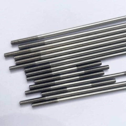 30Pcs M2 Pushrod Connectors Set In 304 Stainless Steel with threaded ends, shown in various lengths for RC applications.