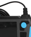 Close-up of the 9mm Dual Camera Industrial Borescope With 4.5 Inch HD Display showing buttons and cable connection.