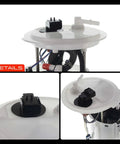 Heavy Duty Electric Fuel Pump Module Assembly For Chrysler Pacifica Left Side Plug N Play Kit For 3.5 And 3.8 Liter V6 Engines showing top view of assembly with connectors.