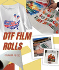 DTF Transfer Film Roll Hot Peel 24x328ft Clear PET Heat Transfer Paper for Direct-To-Film Printing on T-shirts and Textiles