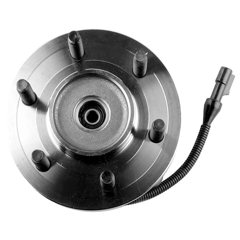 Front view of Front Wheel Bearing And Hub Assembly Six Lug 4WD With ABS Replacement Fits Ford F 150 2004 2005 Lincoln Navigator Mark LT