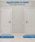 Snag These Heavy Duty 4 Inch Self Closing Door Hinges 2 Pack Spring Loaded Satin Nickel Hardware on left and right doors.