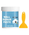 Wall Repair Paste For Quick Fix And Seamless Finish, Waterproof Drywall Crack Filler 200g tub with yellow scraper