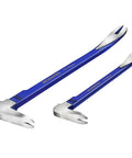 Two Piece Nail Puller Set With 12 Inch Pry Bar And 8 Inch Mini Crowbar for home renovation forged steel tools on white background