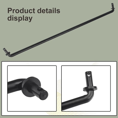 Beefed Up Front Axle Tie Rod Replacement For Lawn Mower That Fits Craftsman Poulan And Husqvarna Models 192757 532192757 130465 532130465 LT1000 Series Durable Steel Link For Reliable Steering On Your Mower black steel tie rod with fixed pins