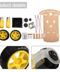 Smart Robot Car Kit With Two Wheel Drive Chassis Speed Encoder And DC Gear Motors One To Forty Eight Great For DIY Arduino