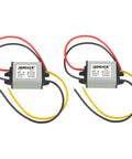 Rugged 2Pack Waterproof 12V To 5V DC Buck Converter With 3A 15W Output for golf carts, cars, trucks, LED lighting