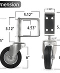 Upgrade Gate Wheel 1700 Lb Load Capacity Heavy Duty 6 Inch Gate Caster With 360 Degree Rotation Spring Loaded Beefed Up