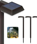 Dope Ultra Bright Solar Path Lights Outdoor 300 Lumens 2 In 1 Warm White And Daylight Color Modes Waterproof LED Lights in 4 pack