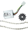 12V 350W Electric Motor Controller Kit With 13T Sprocket 38L Chain For Electric Scooter And E Bike Quiet Operation Aluminum Alloy Shell