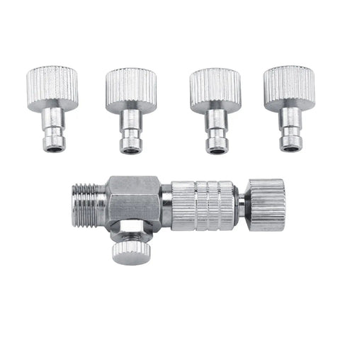 Airbrush Quick Connect Disconnect Adapter Kit With One Eighth Inch Fittings Quick Release Coupler Set Heavy Duty Metal Air Hose Connector