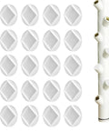 Hydroponic Spacer Caps Water Tube Guards displayed with tower for gardens, 20-pack leakproof snapfit covers for precise plant spacing.