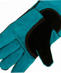 Close-up of Pet Grooming Gloves For Dogs And Cats With Long Sleeve Protective Faux Leather showing texture and stitching details.