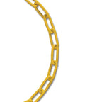 Beefy Heavy Duty Welded Chain Diameter Two Zero, 20 Ft Coil Straight Chain With Yellow Powder Coat, 520 Lb Working Load