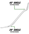 Drum Brake Spoon Tool With 29 Degree And 45 Degree Angled Ends, Heat Treated Steel Construction, Designed For Import Cars