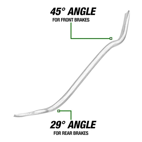 Drum Brake Spoon Tool With 29 Degree And 45 Degree Angled Ends, Heat Treated Steel Construction, Designed For Import Cars