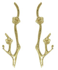 Brass Flower Branch Cabinet Handles Set Left And Right With Screws For Dressers Cabinets Wardrobes Drawers And Doors Dope Door Pull Hardware